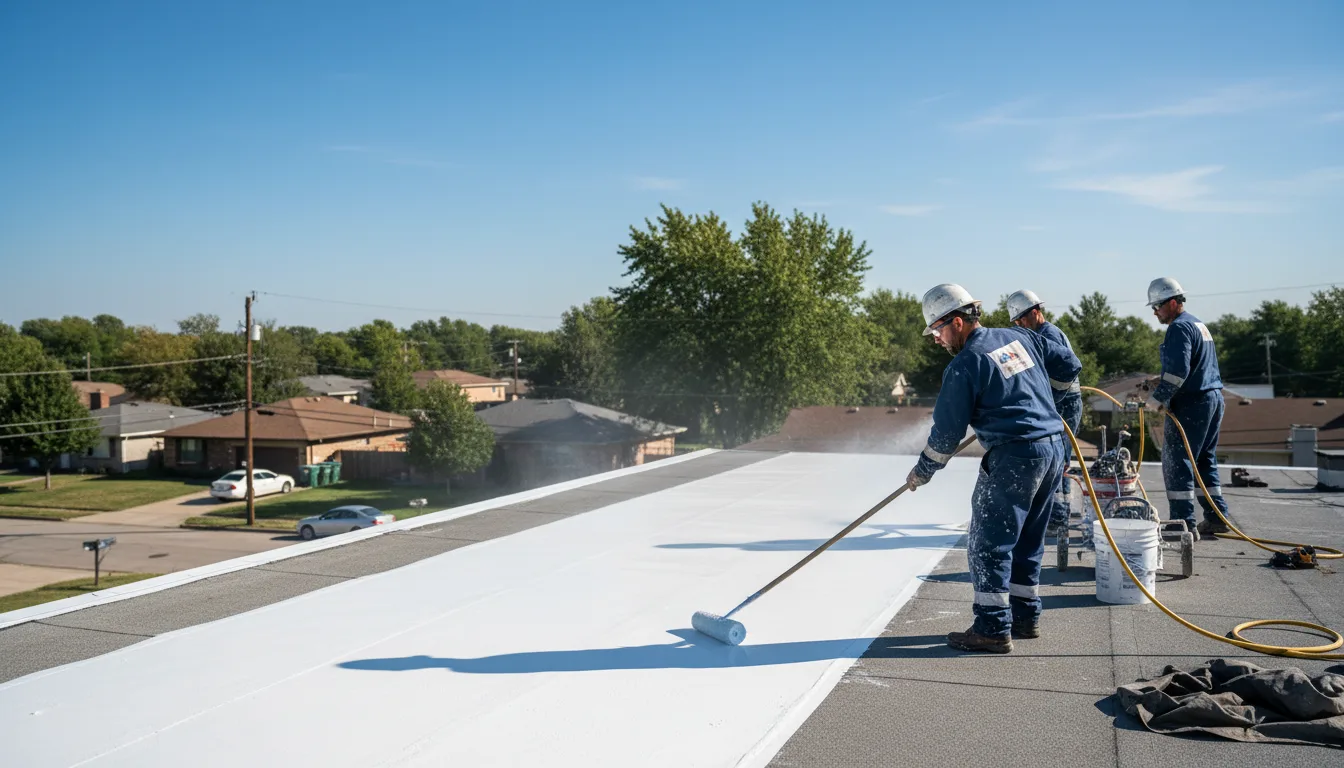 Commercial roof coating in Monroe, IA near me
